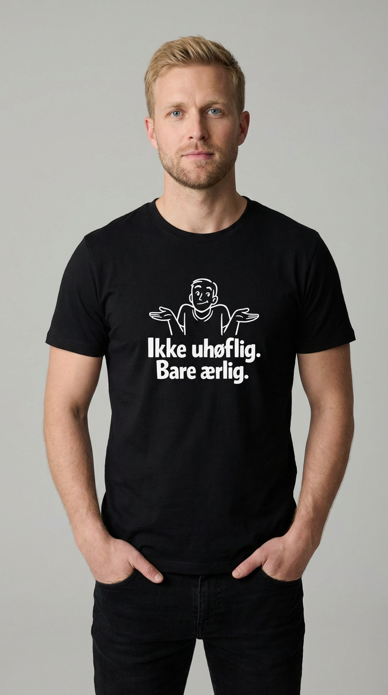 Ikke uhøflig. Bare ærlig. - Premium unisex T-shirt med rund hals